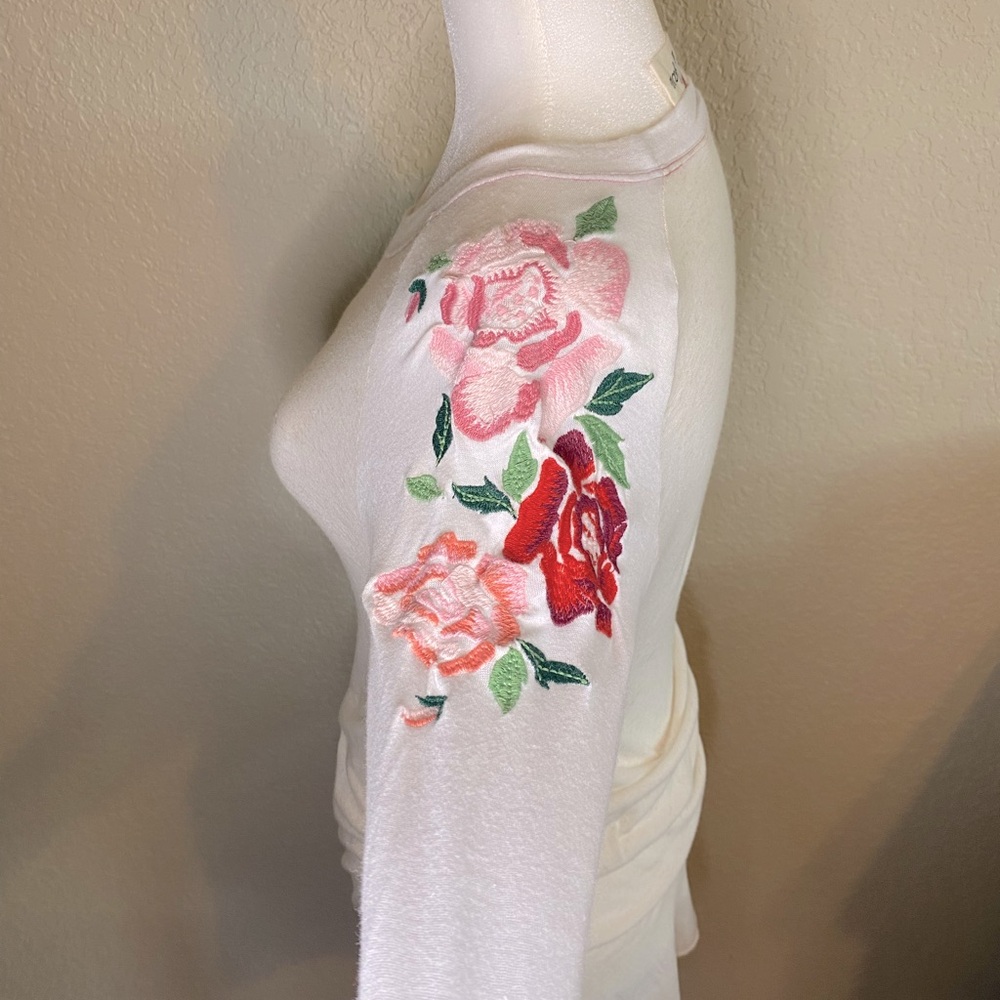 Boho Jane Embroidered Sleeve T-shirt
